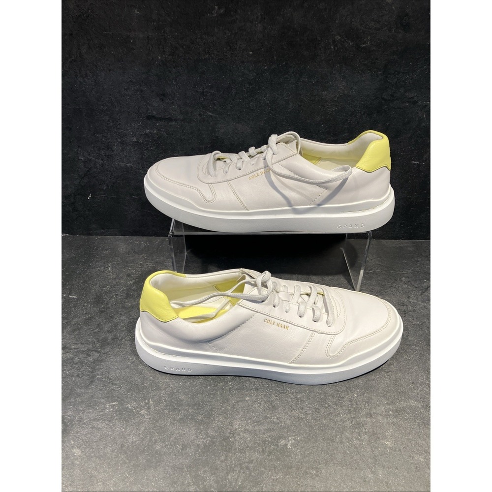 Womens Cole Haan Size 9B Grand Series Sneakers White and Lime Green - Picture 3 of 14